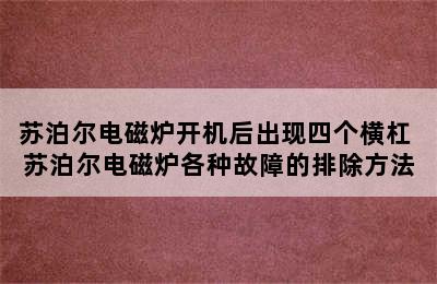 苏泊尔电磁炉开机后出现四个横杠 苏泊尔电磁炉各种故障的排除方法